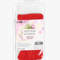 Нитки мулине 8±1м №606 (наб 6шт цена за наб) красный АУ