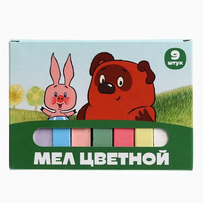Мелки цветные школьные 9 шт. «Винни-Пух» Мелки цветные школьные 9 шт. «Винни-Пух»