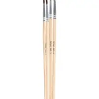 Набор кистей для рисования, пони, 4 штуки: № 1, 2, 3, 4, круглые, деревянная ручка, международный размер