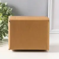 Шкатулка стекло с металлическим каркасом "Зеркальная на ножках" золото 12х8х7,3 см