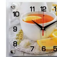 Часы настенные интерьерные &laquo;Чай с лимоном&raquo;, серия: Кухня, 20&times;26 см, от батарейки 1&times;АА