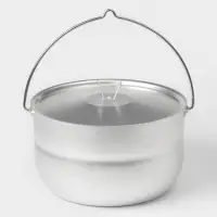 Котелок туристический, 4.5 л, с крышкой, штампованный алюминий