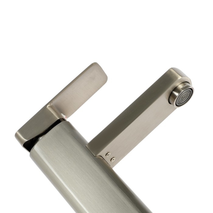 Смеситель для раковины ZEIN Z4070, картридж 35 мм, длина излива 12 см, нерж. сталь, сатин Смеситель для раковины ZEIN Z4070, картридж 35 мм, длина излива 12 см, нерж. сталь, сатин