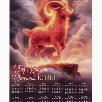 Календарь 2027, настенный, А2 &laquo;Огненная коза&raquo;