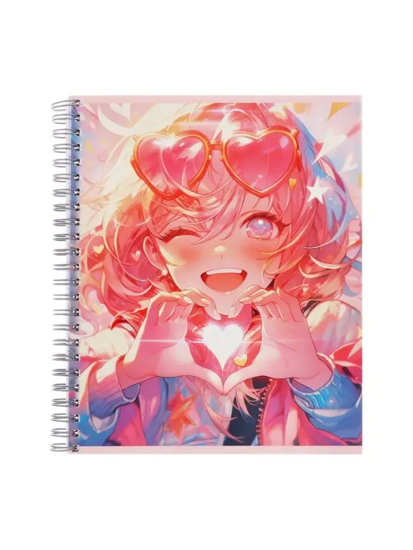 Набор тетрадей Calligrata &laquo;Аниме. Девочка в очках&raquo;, 3 штуки, 96 листов, на гребне, обложка из мелованного картона