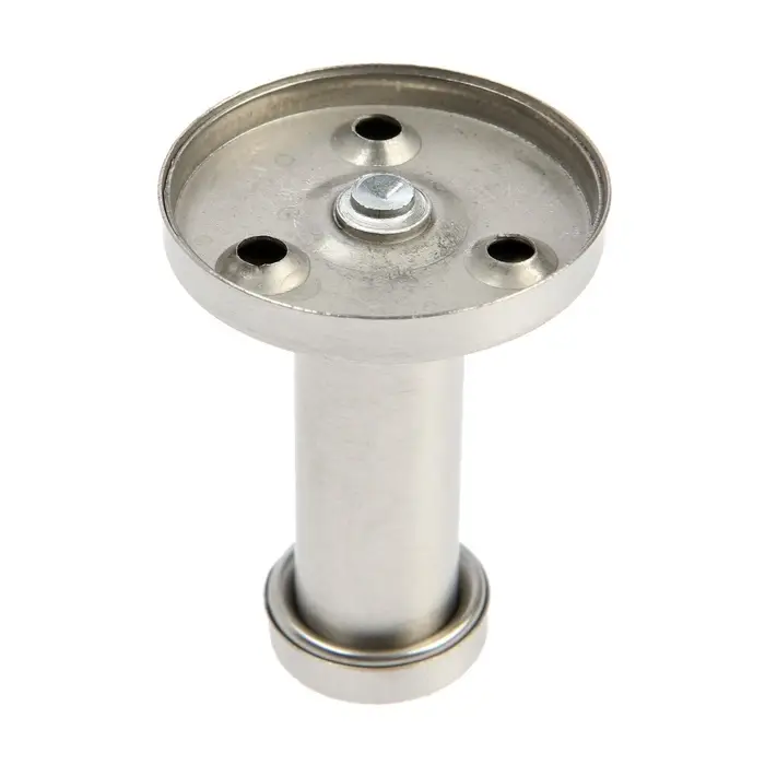 Крючок мебельный ТУНДРА TKO010, однорожковый, 16&times;50 мм, нержавеющая сталь, 10 шт.