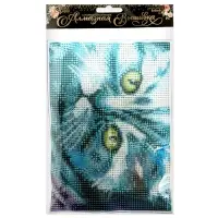 Алмазная мозаика с полным заполнением на холсте &laquo;Кот&raquo;, 15&times;21 см