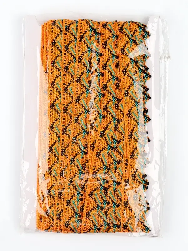 Тесьма «Уголки», ширина 2 см., намотка 25 м., цвет оранжевый Тесьма «Уголки», ширина 2 см., намотка 25 м., цвет оранжевый