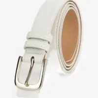 Ремень женский, 110&times;2.8 см, пряжка металл, серебристая, белый
