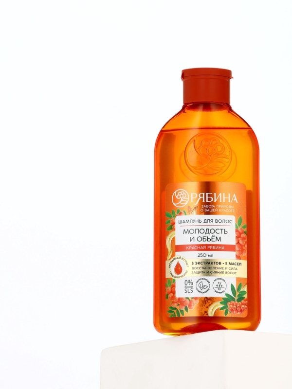 Шампунь для волос, молодость и объем, аромат рябины, 250 мл, Рябина Шампунь для волос, молодость и объем, аромат рябины, 250 мл, Рябина