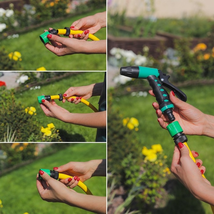 Коннектор с аквастопом, 1/2" (12 мм), быстросъёмное соединение, рр-пластик, Greengo