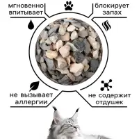 Наполнитель минеральный впитывающий &laquo;Пижон&raquo; для длинношерстных кошек, 5 л