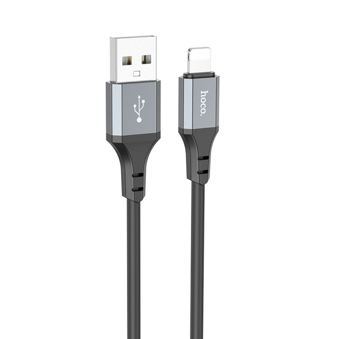 Кабель Hoco X92, Lightning - USB, 2.4 А, 3 м, оплётка силикон, чёрный Кабель Hoco X92, Lightning - USB, 2.4 А, 3 м, оплётка силикон, чёрный