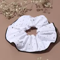 Резинка для волос "Орбита гранд" блеск, 14 см, белый