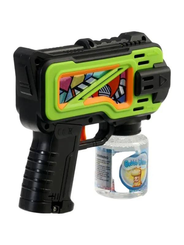Генератор мыльных пузырей "Пистолет", цвет зелёный, работает от батареек
