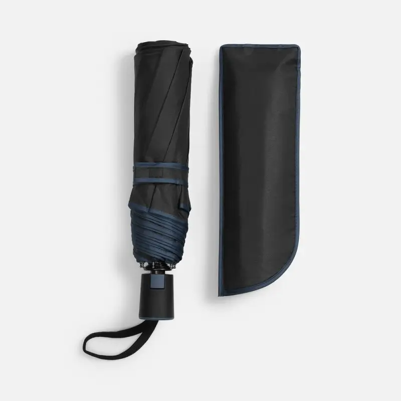 Зонт складной Edgeline, темно-синий