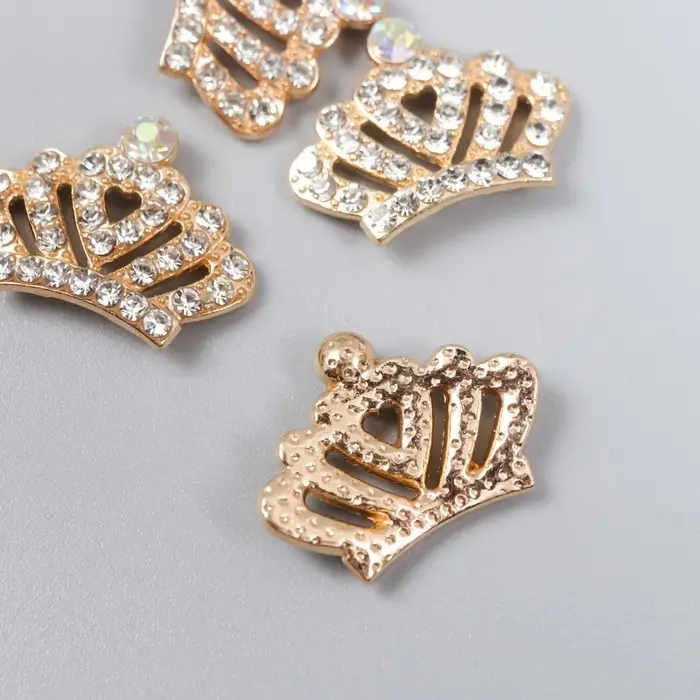 Декор для творчества металл  Декор для творчества металл "Корона императора" золото, стразы 1,4х1,9 см