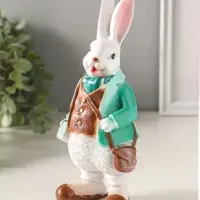 Фигура "Кролик джентельмен с книжкой" 21,5х10,5 см