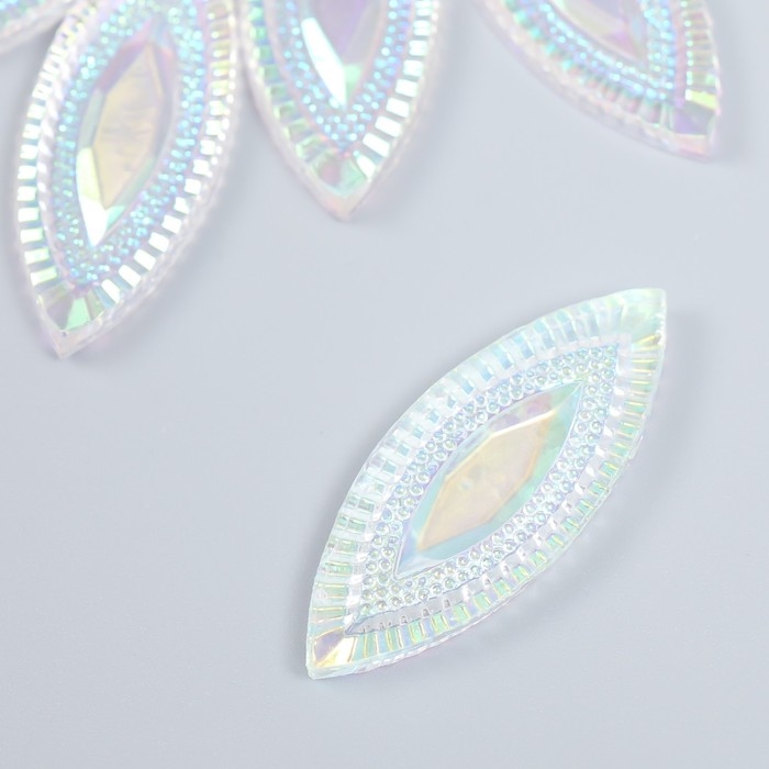 Декор для творчества пластик Декор для творчества пластик "Глаз" голография белый набор 6 шт 2х5 см