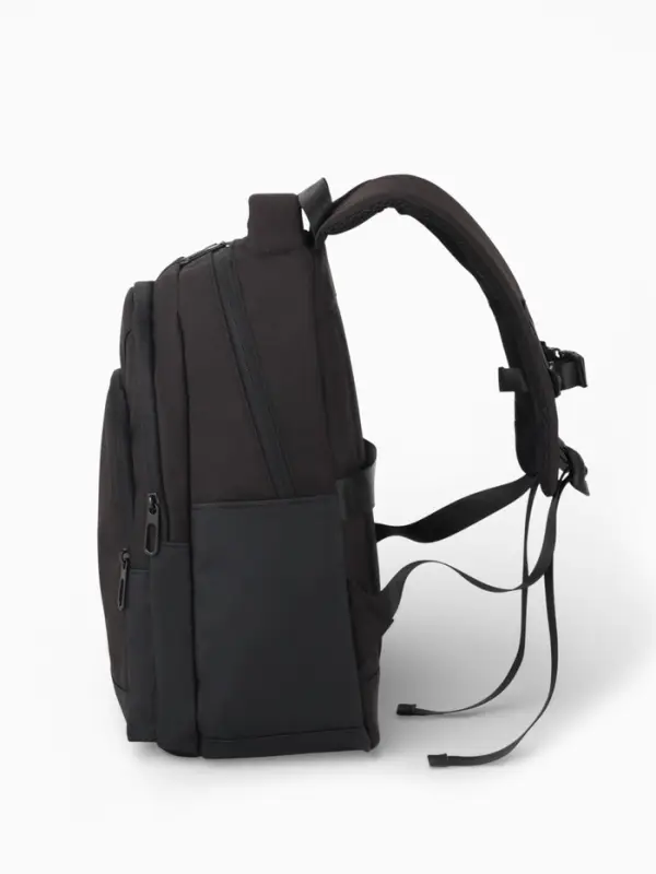 Рюкзак, 27*14*38,5 см, 2 отд 3н/карм, Комби, Водонепрон. дно, черный