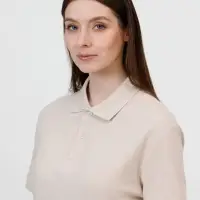 Рубашка поло унисекс Pacific, бежевая (льняная), размер S