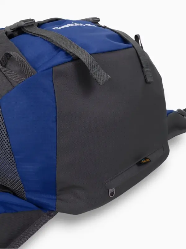Рюкзак тур 65+5л, 30*20*53, отдел на шнурке, 5нар+2вн кармана, цвет синий