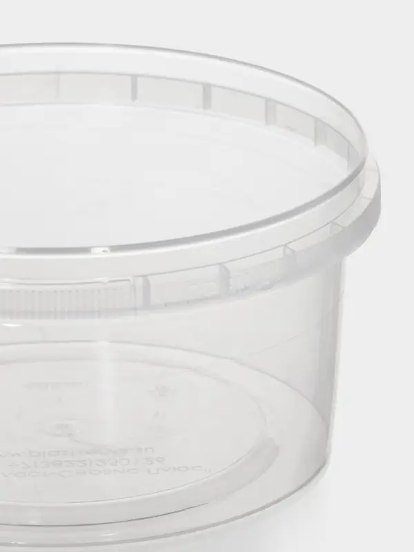 Банка под пресервы пластиковая одноразовая, 485 мл, d=12 см, прозрачная