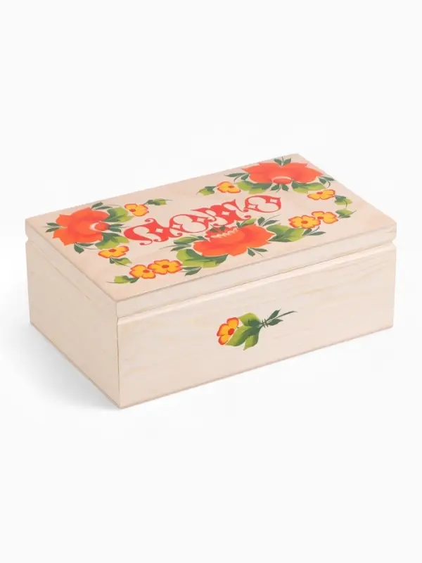 Русское лото &laquo;Роспись&raquo;, деревянное, в подарочной шкатулке