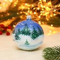 Ёлочный шар &laquo;Снежная сказка&raquo;, d=9.5 см, МИКС