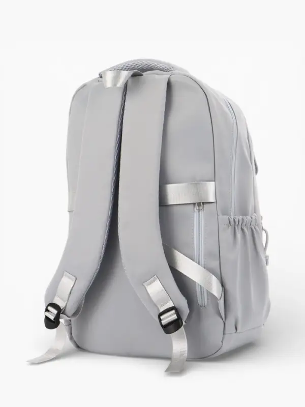 Рюкзак школьный, &laquo;Уставший кот&raquo;, 5 карманов, 2 отделения, 31&times;13.5&times;45 см, серый