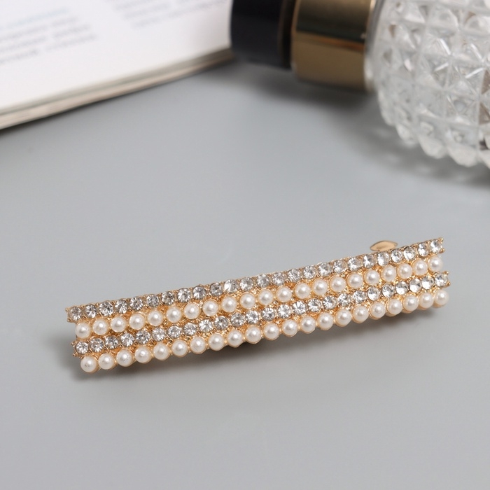 Заколка-автомат Заколка-автомат "Диана" прямой, 7 см, золото