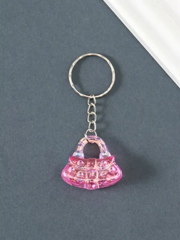 Брелок пластик "Сумочка" блёстки МИКС 2,7х3х1,3 см