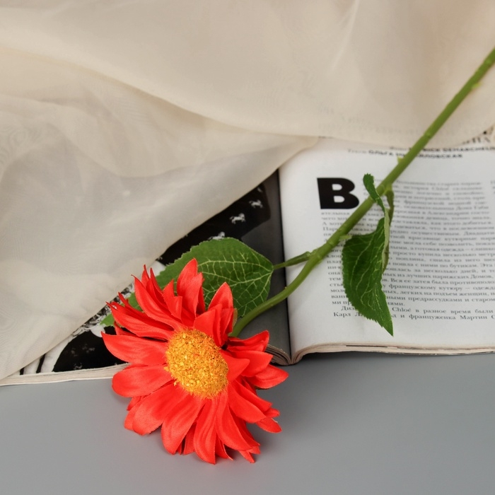 Цветы искусственные Цветы искусственные "Гербера шёлк галант" 45х9 см, красный