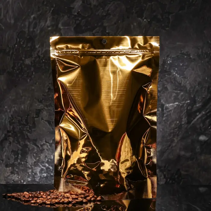 Пакет дой-пак, матовый, золотой, с прозрачной стенкой,20 х 30 х 8 см Пакет дой-пак, матовый, золотой, с прозрачной стенкой,20 х 30 х 8 см