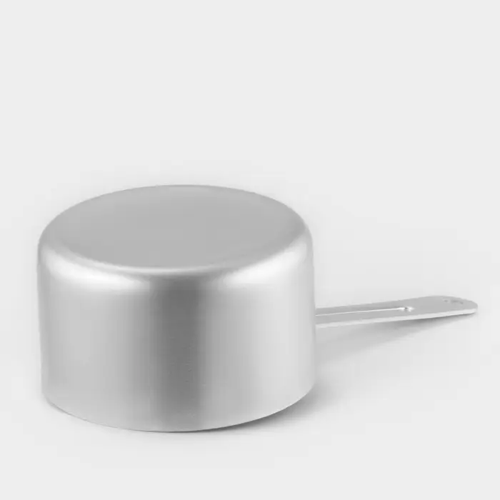 Ковш, 750 мл, с крышкой, штампованный алюминий, серебристый