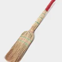 Веник узбекский из сорго 3-х прошивной 3-х лучевой, 87-96 см, ручная работа