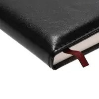 Ежедневник недатированный формат А5, 80л, линия, с ручкой, подар коробка, Черный