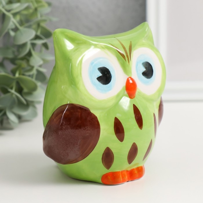 Копилка керамика  Копилка керамика "Филин арбузик" 10,6х9,5х11,8 см