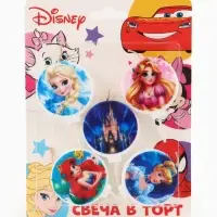 Свечи в торт, набор 5 шт., Принцессы Дисней