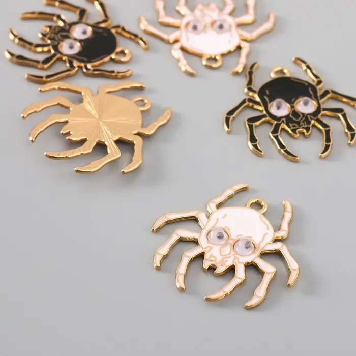 Декор для творчества металл "Паук" эмаль МИКС 3,4х3,4 см