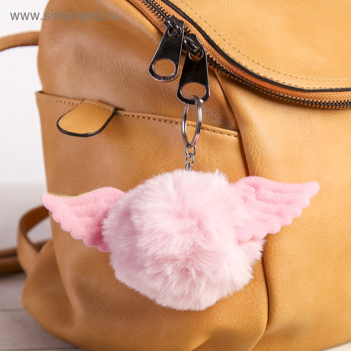 Пушистик на кольце Пушистик на кольце "Шарик с крыльями" МИКС 7х16,5х7 см