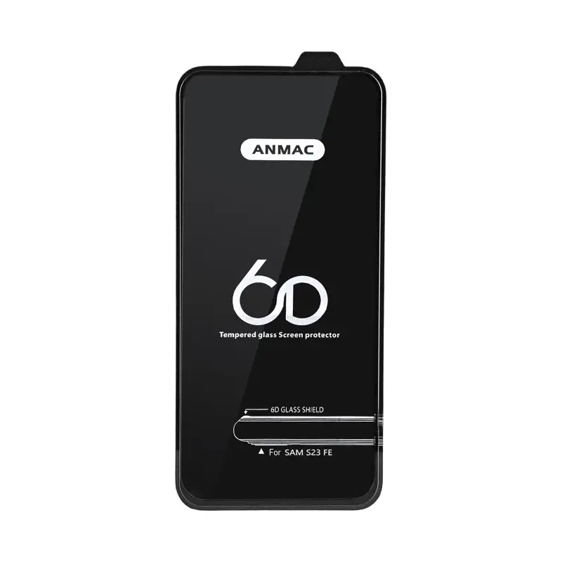 Защитное стекло для Samsung S23 FE Anmac 6D Black без упаковки Арт. 1137449 (10 шт./уп.)