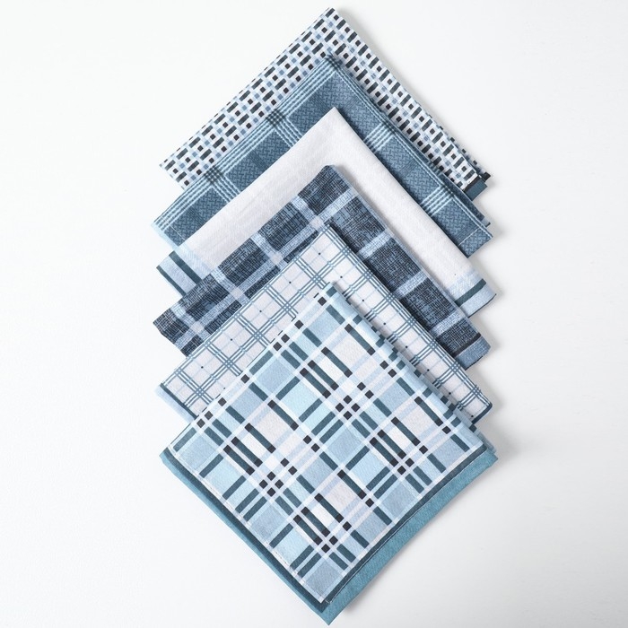 Платок носовой мужской 28х28см, 6шт, рис 21222-3, микс, ситец 100г/м, хл100% Платок носовой мужской 28х28см, 6шт, рис 21222-3, микс, ситец 100г/м, хл100%