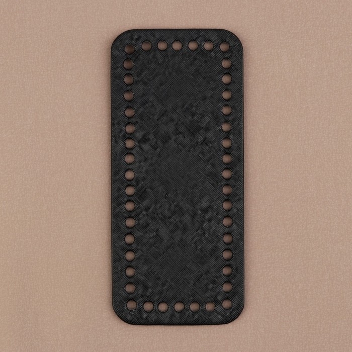 Донце для сумки, прямоугольное, 18 × 8 × 0,3 см, цвет чёрный