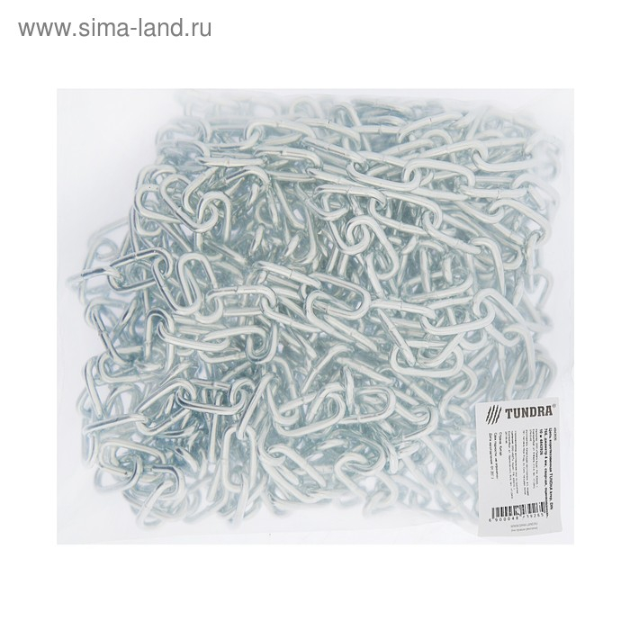 Цепь короткозвенная ТУНДРА krep, DIN766, диаметр 4 мм, сварная, оцинкованная, 10 м Цепь короткозвенная ТУНДРА krep, DIN766, диаметр 4 мм, сварная, оцинкованная, 10 м