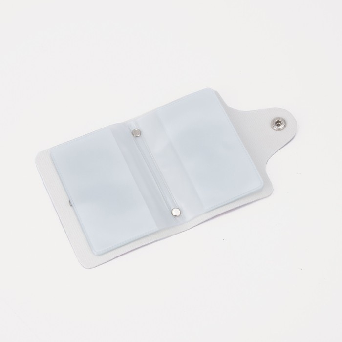 Визитница на кнопке, 28 карт, цвет розовый Визитница на кнопке, 28 карт, цвет розовый