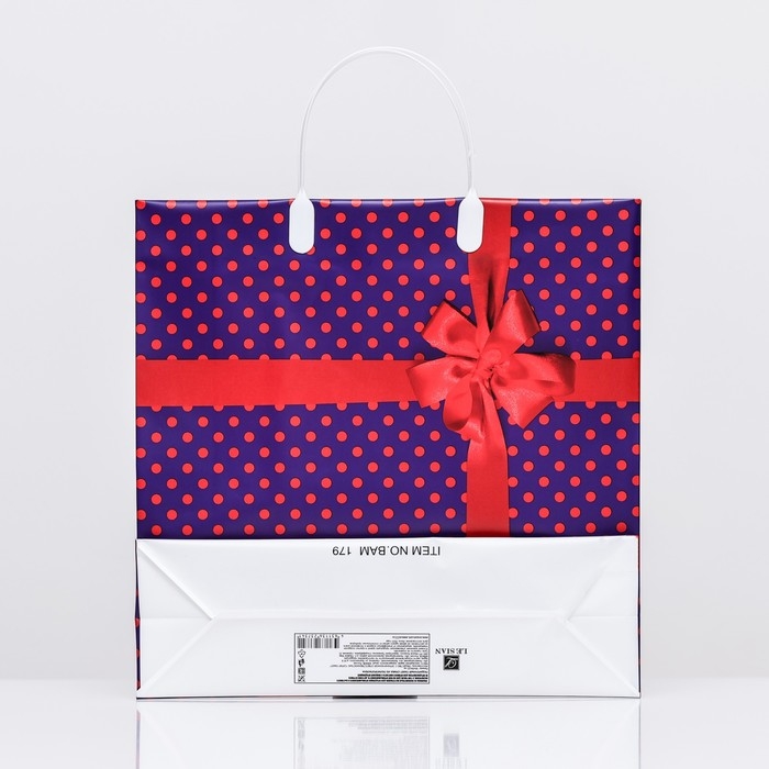 Новый год. Пакет Новый год. Пакет "Красный бантик", мягкий пластик, 29 x 30 см.