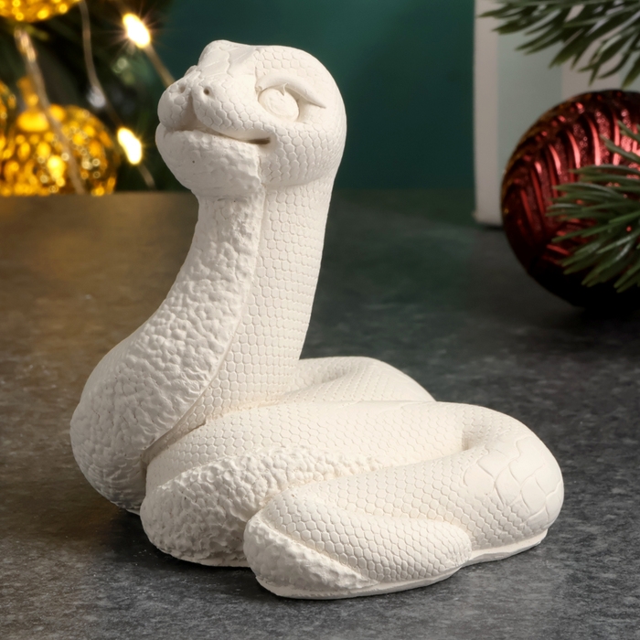 Новый год. Символ 2025. Фигура для раскраски  Новый год. Символ 2025. Фигура для раскраски "Змейка Даша", 5х6х4см