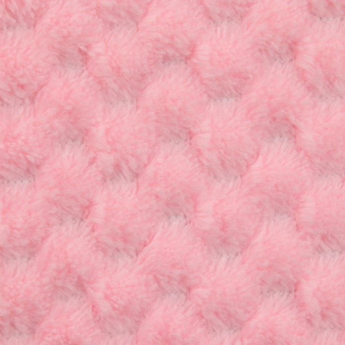 Лоскут плюш «Соты», 50 × 50 см, 220 г/м, цвет розовый №34