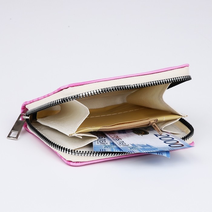 Кошелёк детский «Котики» 12.5х9х2 см, розовый